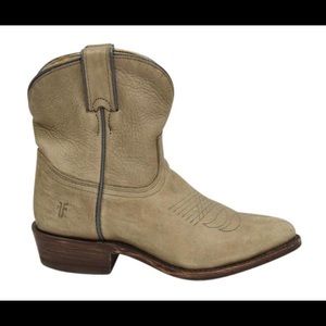 Frye Grey Light Billy Western Distressed Booties